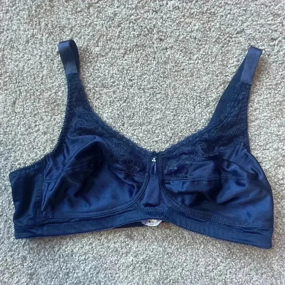 Trulife Barbara Navy Mastectomy Soft Cup Lace Bra 42B - Picture 5 of 10